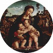 Piero di Cosimo Madonna mit Hl. Johannes dem Taufer, Tondo